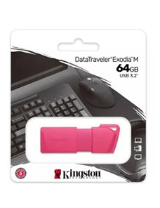 Pendrive Kingston unidad flash DataTraveler Exodia 64GB, USB 3.2 Gen 1, rosado KC-U2L64-7LN