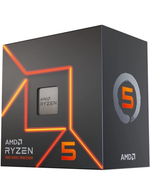 Procesador AMD Ryzen 5 7600 AM5, 3800 MHz, 6 núcleos, 12 hilos 100-100001015BOX