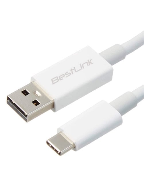 Cable de carga USB tipo C carga rápida de 2,4amp, color blanco , 1 mt / BL-CH0600W