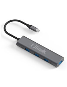 HUB USB C de 4 puertos USB 3.0 , aluminio / mod. UL-HUBC401