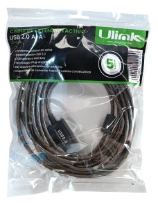 Cable USB 2.0 extensión activa de 5 mts con repetidor de señal / UL-5AC