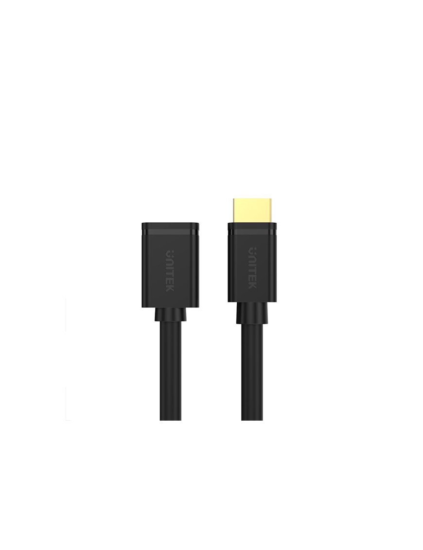 Cable extensiòn HDMI (macho - hembra) , v2.0, 2 mts, color negro