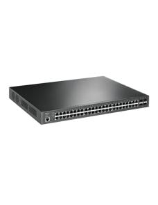 TP-Link JetStream TL-SG3452P V1 - Conmutador - Gestionado - 48 x 10/100/1000 (PoE+) + 4 x Gigabit SFP - montaje en rack - PoE+ (