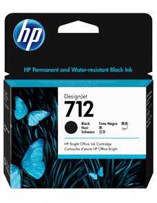 Cartucho de Tinta HP DesignJet 712 Negro de 80 ml 3ED71A