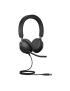 Jabra Evolve2 40 SE MS Stereo - Auricular - en oreja - cableado - USB-A - aislamiento de ruido - Certificado para Equipos de Mic