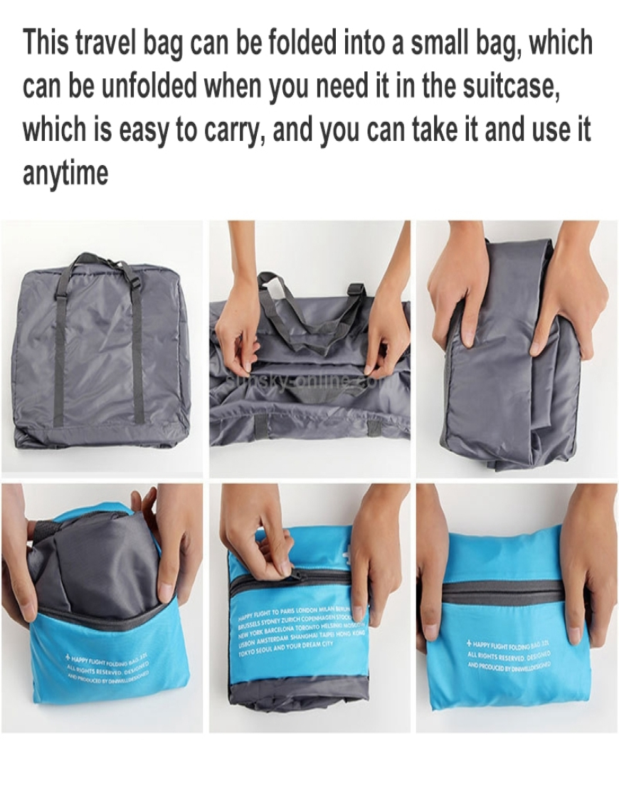 Bolsas de viaje plegable de nailon, bolsa de equipaje impermeable