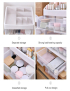 Caja de almacenamiento de cosméticos tipo cajón de 3 capas, estante de almacenamiento para lápiz labial y máscara (transpar