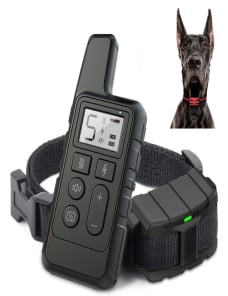 Ahuyentador de perros ultrasónico N11 con linterna UV (negro)