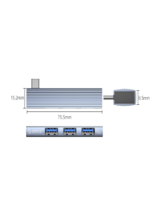 ORICO-AH-W13-USB-31x1-USB-20x2-a-USB-CTipo-C-Transmision-Estacion-de-acoplamiento-de-carga-Gris-EDA003345501A
