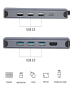 WIWU Alpha 12 en 1 USB 3.0 x3 + USB 2.0 x2 + HDMI + SD + Micro SD + Type-C / USB-C + Puerto Lan + Puerto de 3,5 mm Estación de