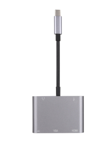 5-en-1-Tipo-C-a-HDMI-VGA-USB-30-Puerto-de-audio-Adaptador-HUB-de-puerto-PD-gris-SYA001034701A