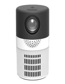 Mini proyector LED T400 de 3000 lúmenes compatible con duplicación de pantalla Wifi, tipo de enchufe: enchufe de la UE (blanc