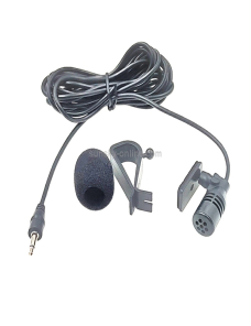 ZJ025MR Micrófono estéreo de solapa con clip adhesivo para coche GPS /  Bluetooth Audio DVD Micrófono externo, Longitud del c