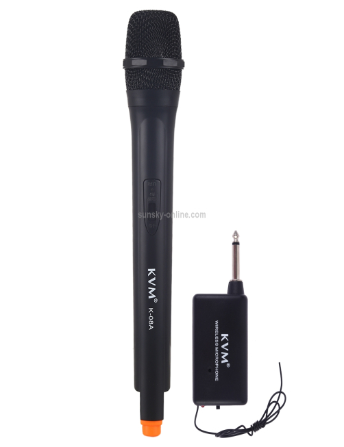 Microfono-inalambrico-de-mano-KVM-K-08A-con-receptor-negro-MCP0077B