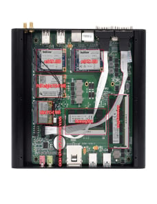 Mini PC HYSTOU P05B-I7-5500U-2C sin ventilador, i7 5500u, 4GB RAM, 128GB ROM, negro