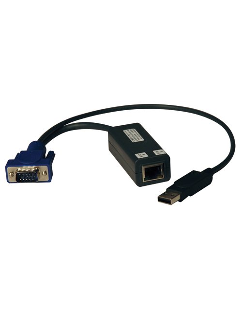 Tripp Lite USB Single Server Interface Unit Virtual Media KVM Switch HD15 USB RJ45 TAA - Alargador KVM - hasta 30 m - Imagen 1