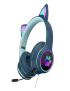 AKZ-022-USB-35mm-Port-Cat-Ear-Ore-Oreja-Auriculares-LED-plegables-con-microfono-azul-oscuro-EDA001424901E