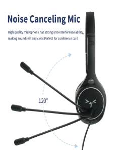 SOYTO SY-G30C Micrófono largo con cable Auriculares ergonómicos para juegos con cancelación de ruido, interfaz: 3,5 mm (negr