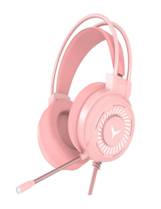 2 PCS G58 Juego de cabezas con cable de cabeza con micrófono, cable Longitud: a unos 2 m, Color: rosa colorido 3.5mm versión