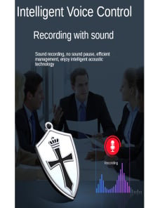 Q4 Cross Pattern AI Intelligent Reducción de ruido de alta definición Control de voz U DISK Recorder Reproductor de MP3, Capa