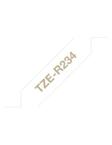 TZER234 12MM GOLD ON WHITE RIBBON TAPE - Imagen 3