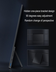 Pantalla extendida externa portátil 4K versión ordinaria de 13,3 pulgadas para Switch/PS5/teléfono móvil/ordenador (enchufe