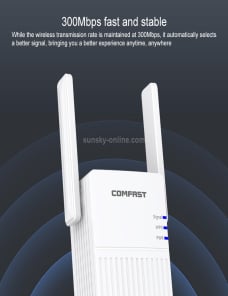 COMFAST-CF-N300-300-Mbps-WiFi-inalambrico-Amplificador-de-letreros-repetidor-de-ruta-de-refuerzo-ROUTER-CON-2-ANTENAS-WR3657