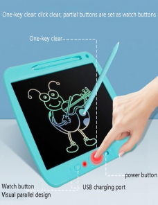 Tablero de pintura LCD de los niños Destacan el panel escrito por escrito Tableta de carga inteligente, estilo: líneas monocr