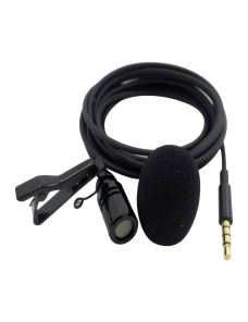 ZS0154-Grabacion-Clip-on-Collar-Tie-Telefono-movil-Lavalier-Microfono-Longitud-del-cable-25-m-Negro-IP6D1156B