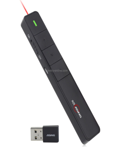 ASiNG A218 Carga USB 2.4GHz Presentador Inalámbrico PowerPoint Clicker Representación Puntero de Control Remoto, Distancia de