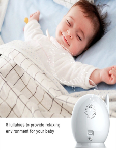 ABM100 Cámara de seguridad de 360 grados con monitor de bebé de visión nocturna en color de video inalámbrico de 4.3 pulgad