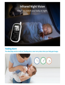 UU24 Monitor inalámbrico para bebés de 2,4 pulgadas Monitor de temperatura de la cámara Audio de 2 vías VOX Lullaby Enchufe