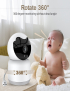 YT51 1920x1080 Cámara inalámbrica para bebés Home, soporte de visión nocturna infrarroja / detección de llanto para bebés