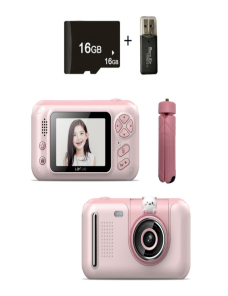 Camara-SLR-de-fotos-reversible-HD-para-ninos-de-24-pulgadas-color-rosa-tarjeta-de-memoria-16G-lector-de-tarjetas-TBD0603095806