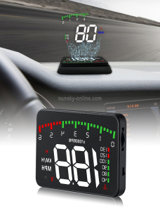A900 OBD2 Sistema de seguridad con pantalla frontal de 3,5 pulgadas montado en el vehículo, compatible con la velocidad del au