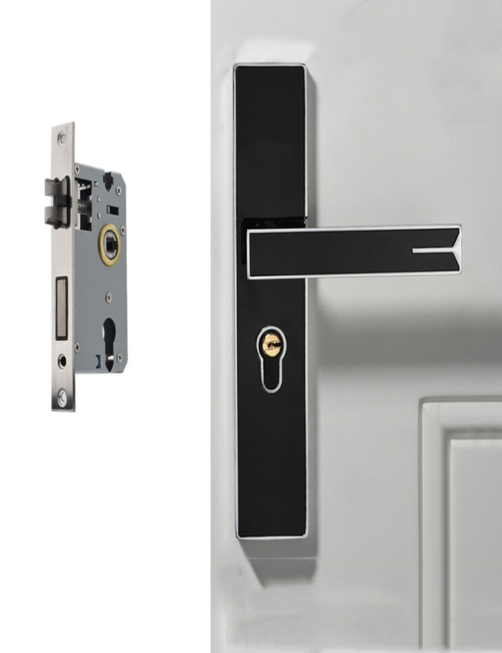 Silencio Cerradura de puerta interior de aleación de aluminio magnética fuerte Cerradura de la manija del hardware de la puer
