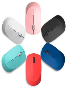Rapoo M100G 2.4GHz 1300 DPI 3 botones Office Mute Home Pequeño ratón inalámbrico portátil con Bluetooth (gris oscuro)