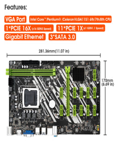 ETH-B250-2-x-DDR4-Placa-madre-Multi-Slots-Professional-PC1979