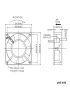 XIN RUI FENG XRX12038 380V Ventilador de refrigeración de doble rodillo Gabinete de 12 cm Eje de gabinete de distribución de 