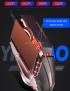 YINDIAO 3200DPI 4 modos 7 teclas ajustables RGB Light Wired Metal Mechanical Hard Core Macro Mouse, Estilo: Versión de audio (