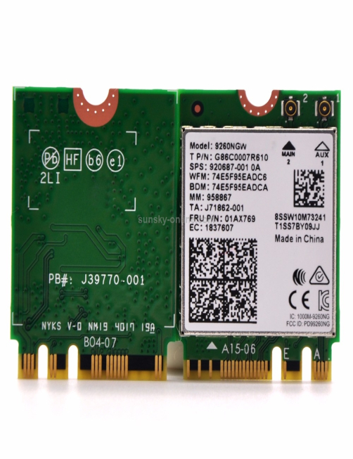 9260NGW-Wireless-AC-Dual-Band-80211ac-1730Mbps-Bluetooth-50-Tarjeta-de-red-WLAN-SP5212