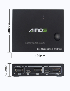 AIMOS-AM-KVM201CC-2-puertos-USB-HUB-HDMI-KVM-Switch-sin-cable-de-extension-PC3369