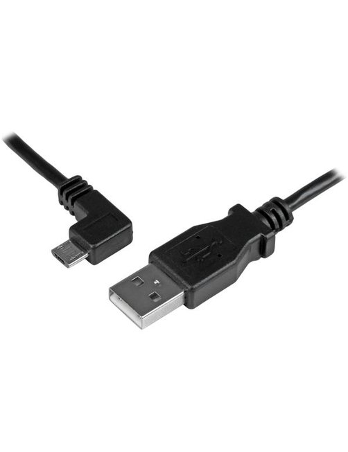 Cable de 1m Micro USB Acodado Izquierdo - Imagen 1