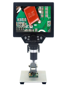 Microscopio electrónico portátil del soporte de escritorio de la pantalla LCD 1200X de G1200 7 pulgadas, enchufe del Reino Un