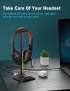 New-Bee-Dual-Output-Colorful-Headset-Display-Rack-HUB-Expansion-Headphone-Holder-Color-Z9-Without-Extended-Interface-Silver-TBD0