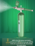 Pulverizador de mano para el hogar, instrumento de belleza de hidratación de oxígeno a alta presión para la cara (2133 verde