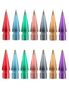 Para-Apple-Pencil-12-2-piezas-Stylus-Punta-de-aguja-de-repuesto-transparente-Especificaciones-Redondo-purpura-TBD0602858814