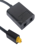 EMK-Digital-Toslink-Fibra-optica-Audio-Splitter-1-a-2-Adaptador-de-cable-para-reproductor-de-DVD-Negro-S-PC-0085B