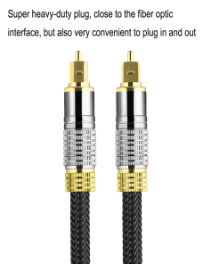 CO-TOS101 Cable de audio de fibra óptica de 5 m Amplificador de potencia de altavoz Cable de señal cuadrado a cuadrado de aud