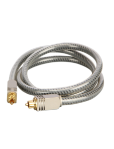 EMK YL/B Cable de fibra óptica digital de audio Cable de conexión de audio cuadrado a cuadrado, longitud: 15 m (gris transpar